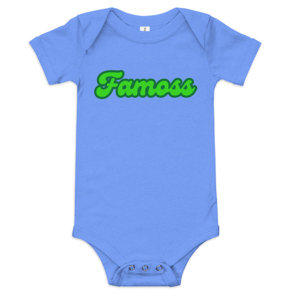 Famoss Logo Green Baby short sleeve one piece