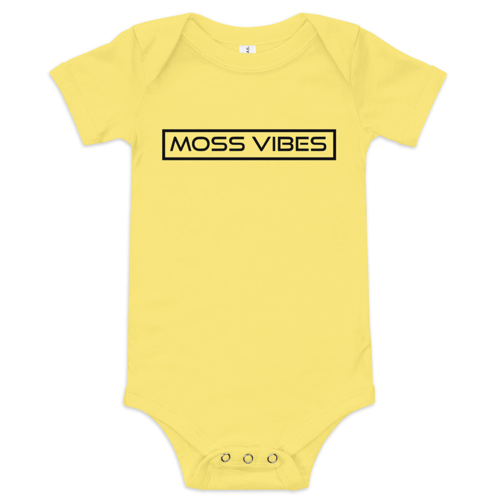 Moss Vibes Black Logo Baby short sleeve one piece