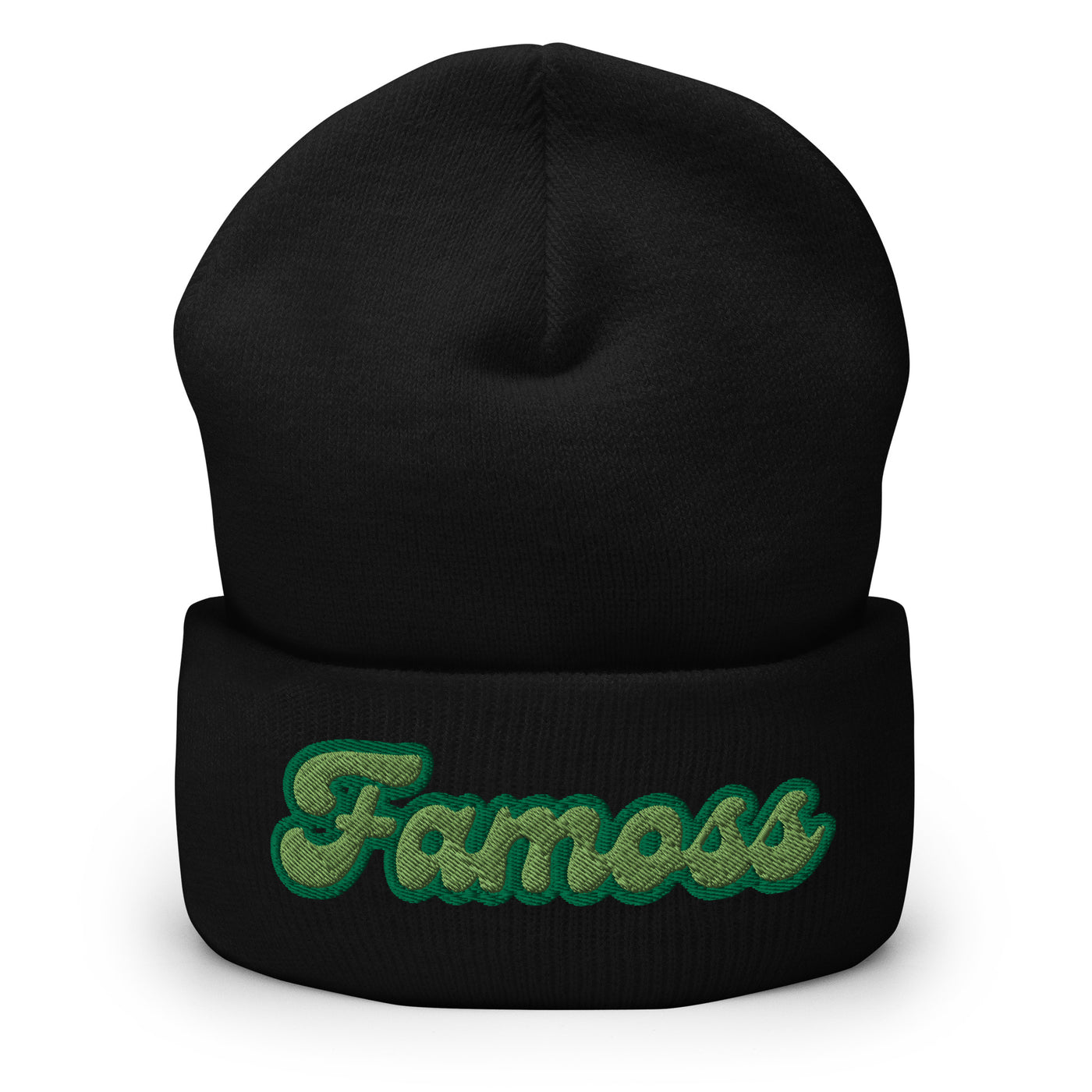 Famoss Green Logo Cuffed Beanie