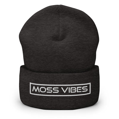 Moss Vibes White Logo Cuffed Beanie