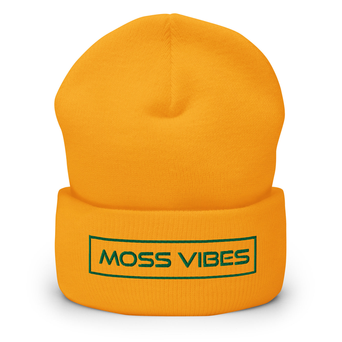 Moss Vibes Green Logo Cuffed Beanie