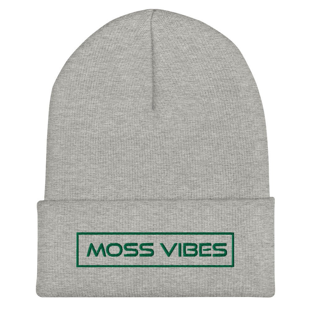 Moss Vibes Green Logo Cuffed Beanie