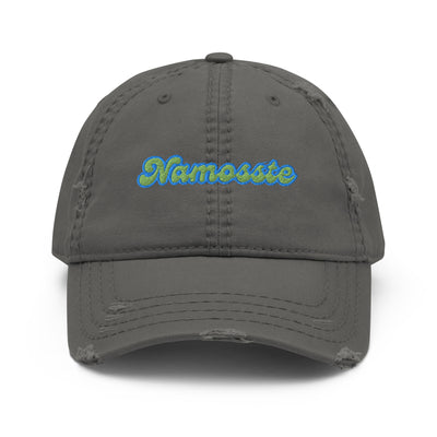 Namosste Blue Green Logo Distressed Hat