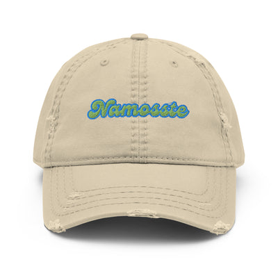 Namosste Blue Green Logo Distressed Hat