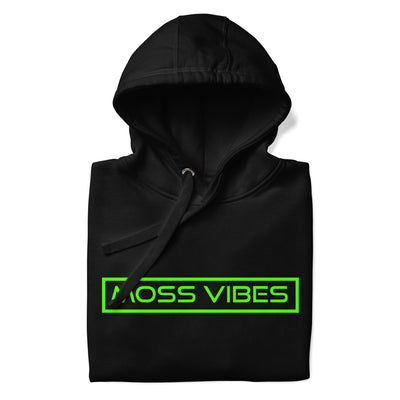 Moss Vibes Logo Black Neon Green Hoodie