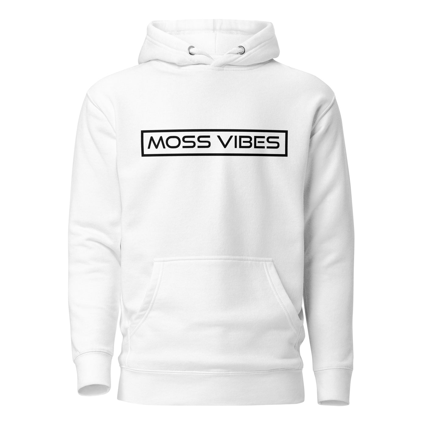 Moss Vibes Logo White Hoodie