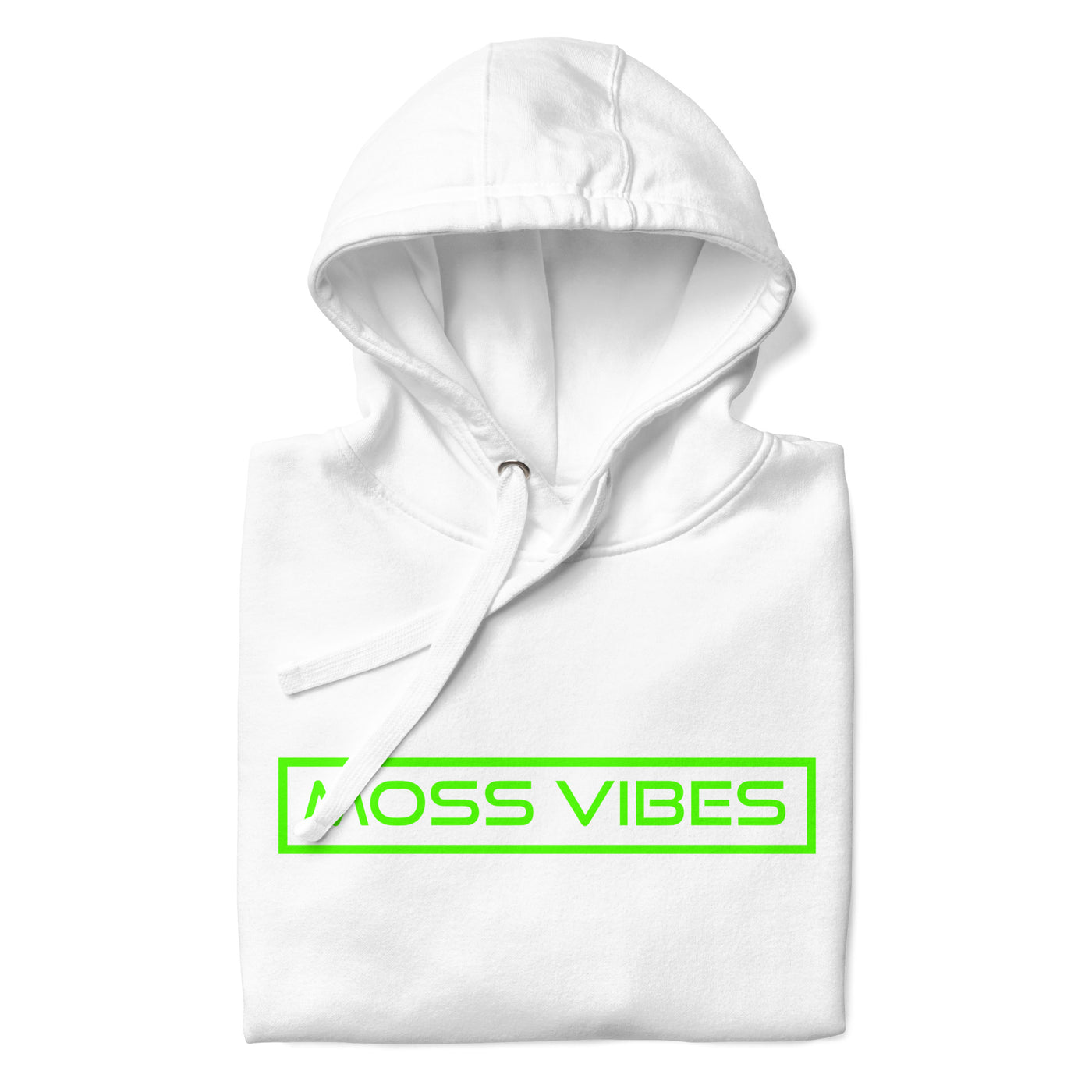 Moss Vibes Logo White Neon Green Hoodie