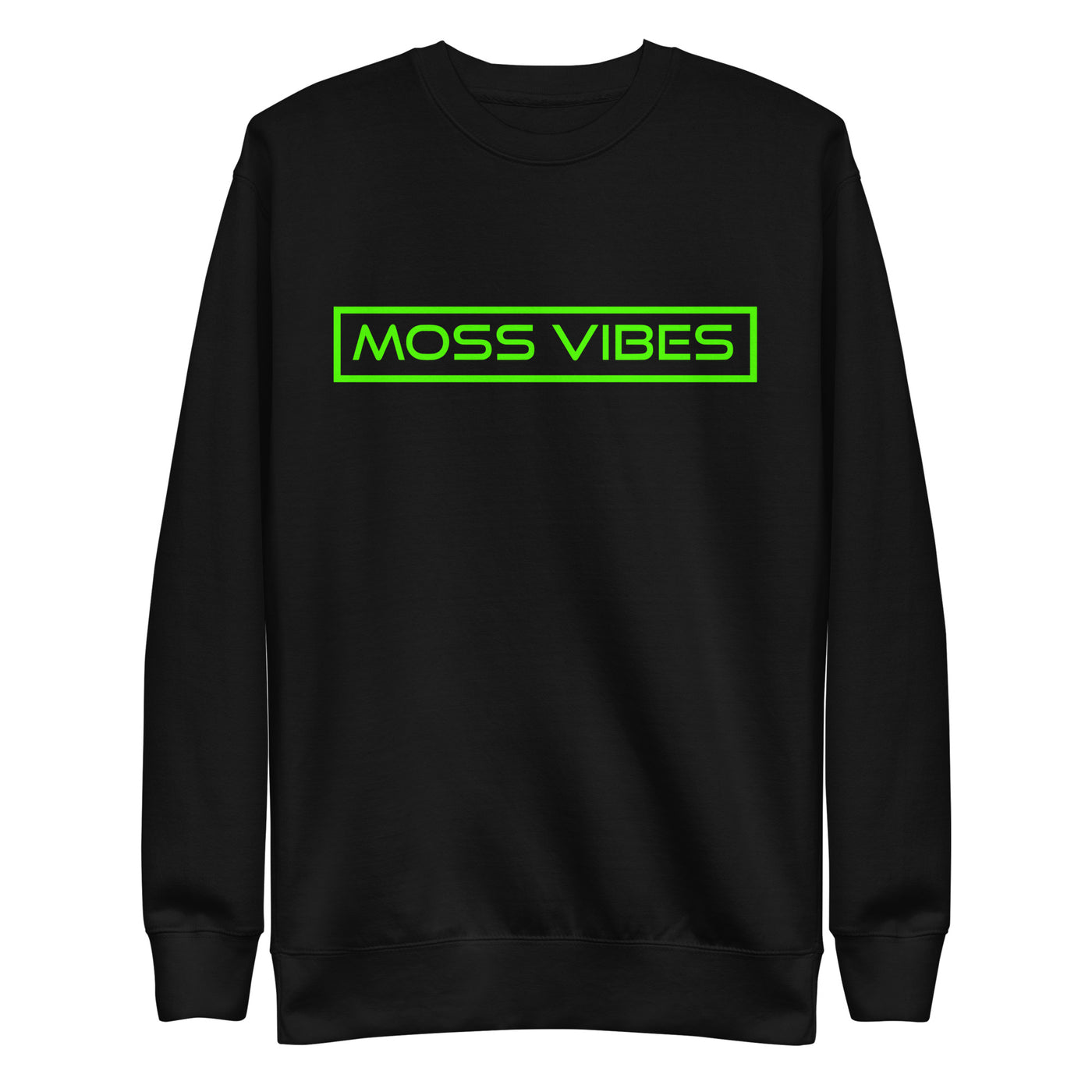 Moss Vibes Neon Green Logo Premium Sweatshirt