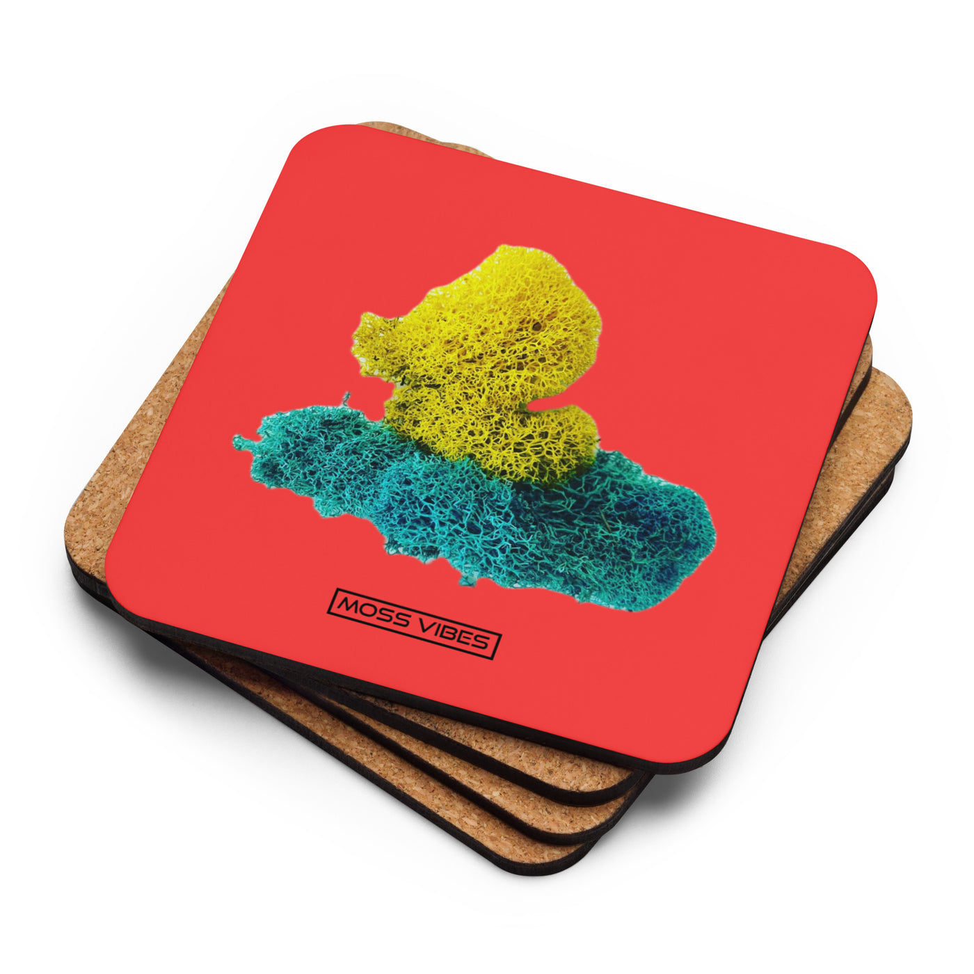 DUCK IT NFT Red Square Cork-back coaster