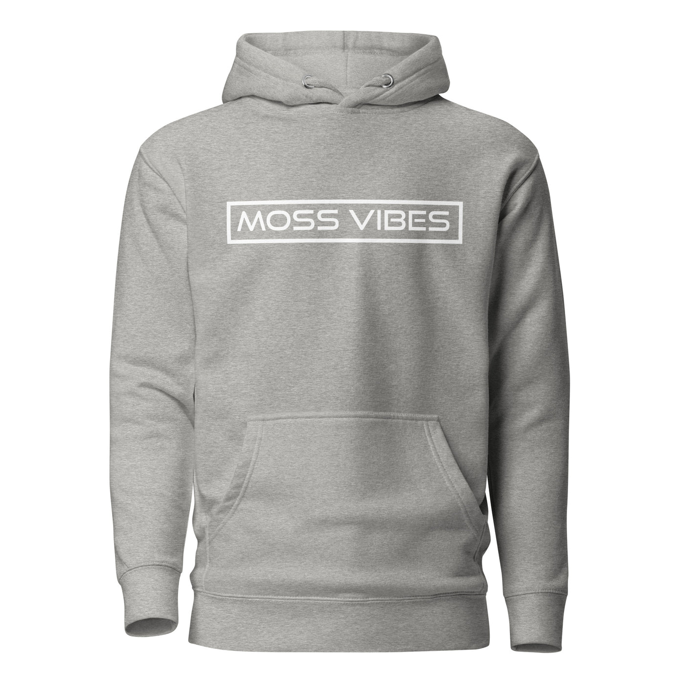 Moss Vibes White Logo Hoodie Gray
