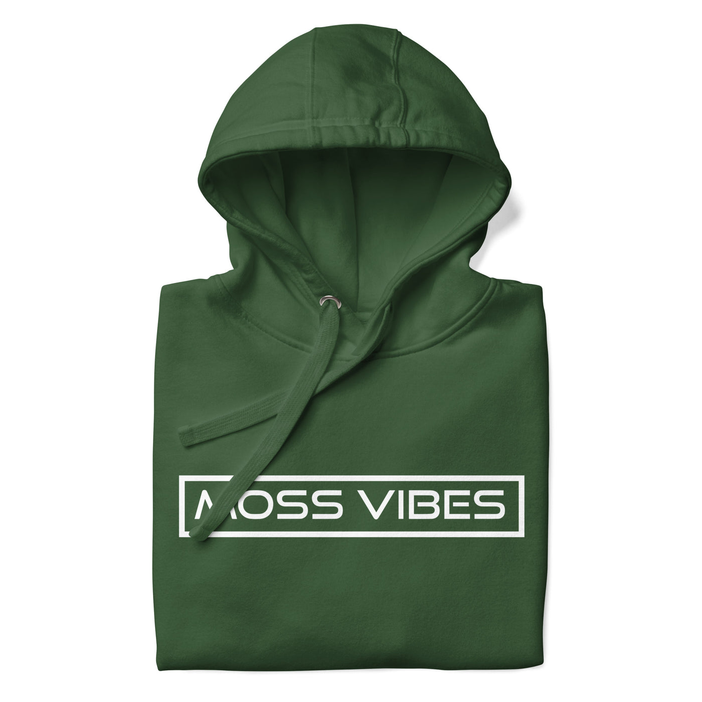 Moss Vibes White Logo Hoodie Forest